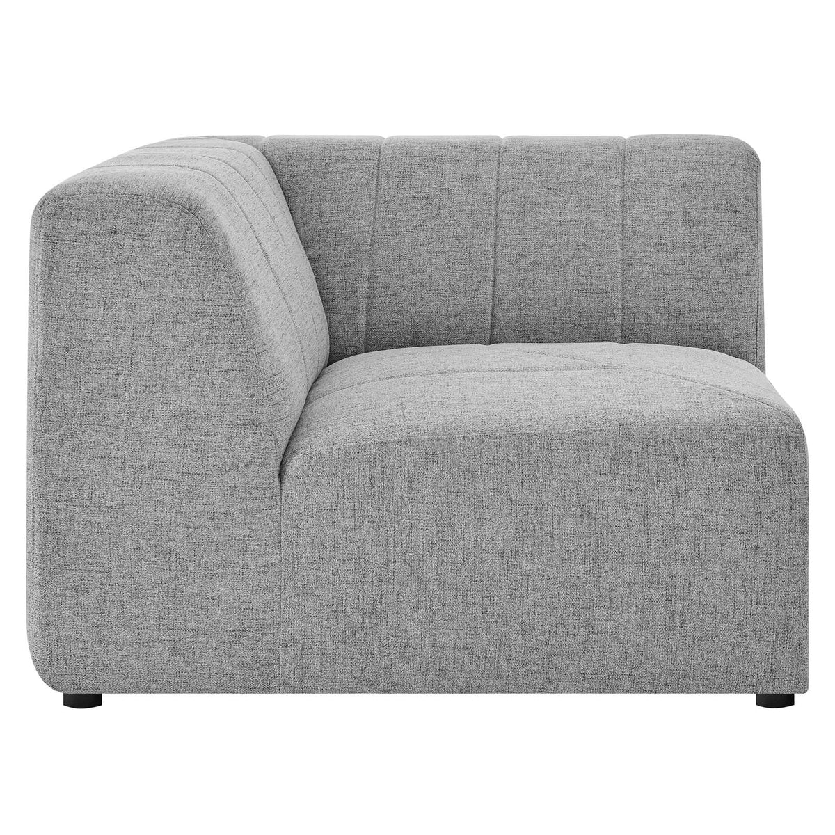 Light Gray Upholstered Fabric Corner Chair V3286