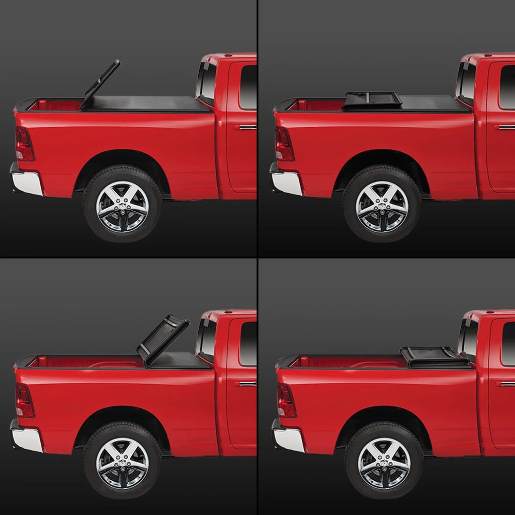 Tri-Fold Soft Top Tonneau Cover for Dakota Fleetside Bed E555418