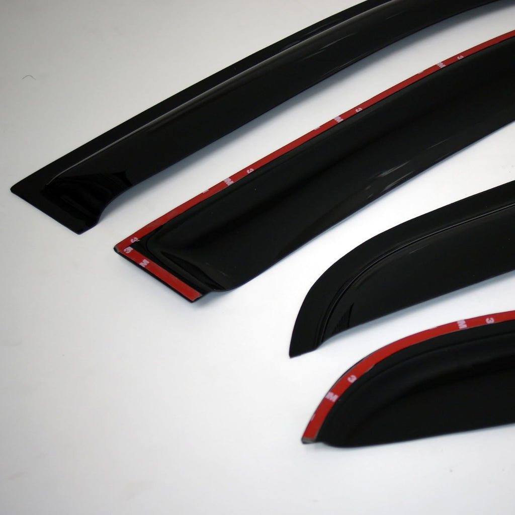 4 Pcs Dark Smoke Window Visor Deflector Rain Guard K93437