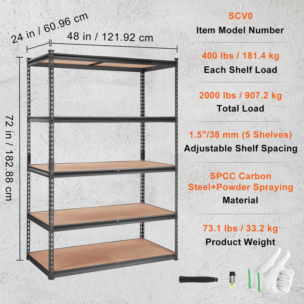 5-Tier Adjustable Storage Shelving Unit X73727