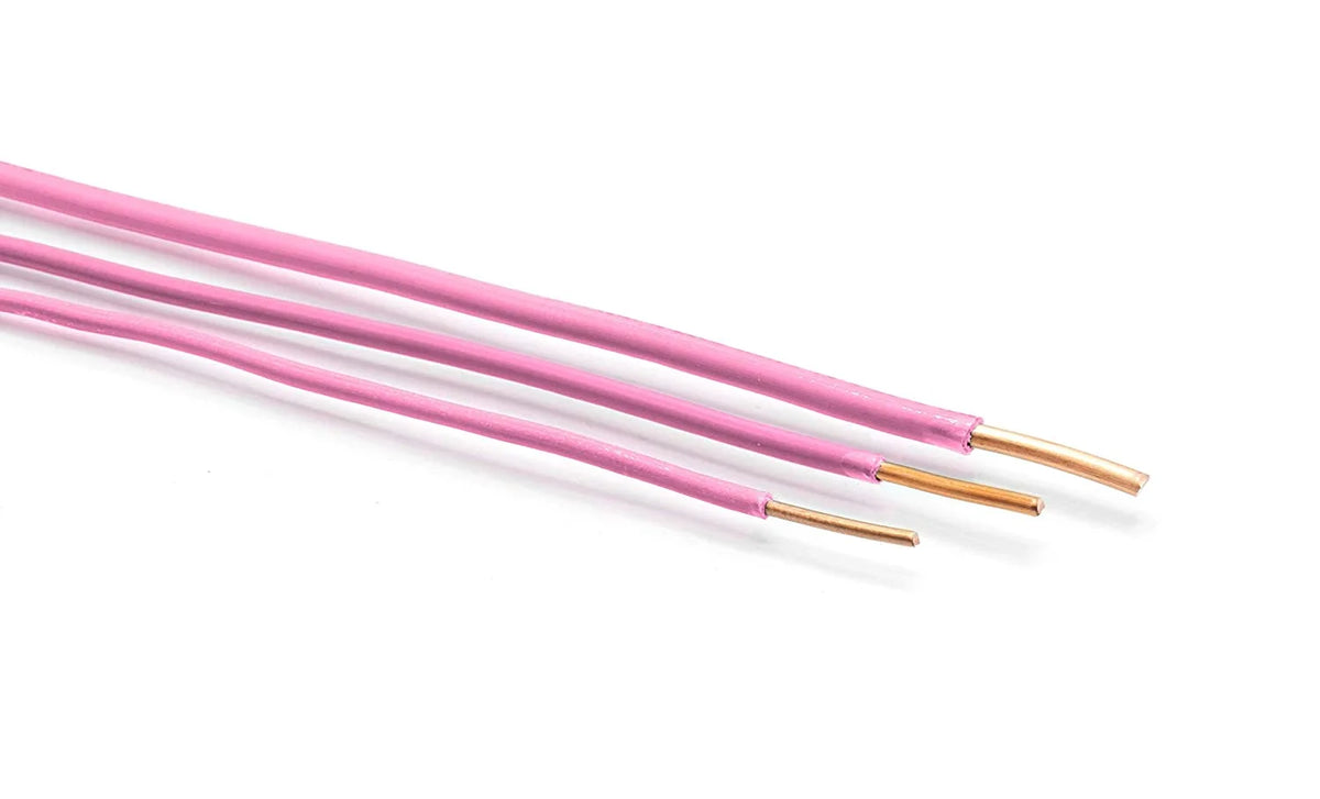 100 Feet Insulated Solid Copper THHN / THWN Wire 12 AWG Pink F539150