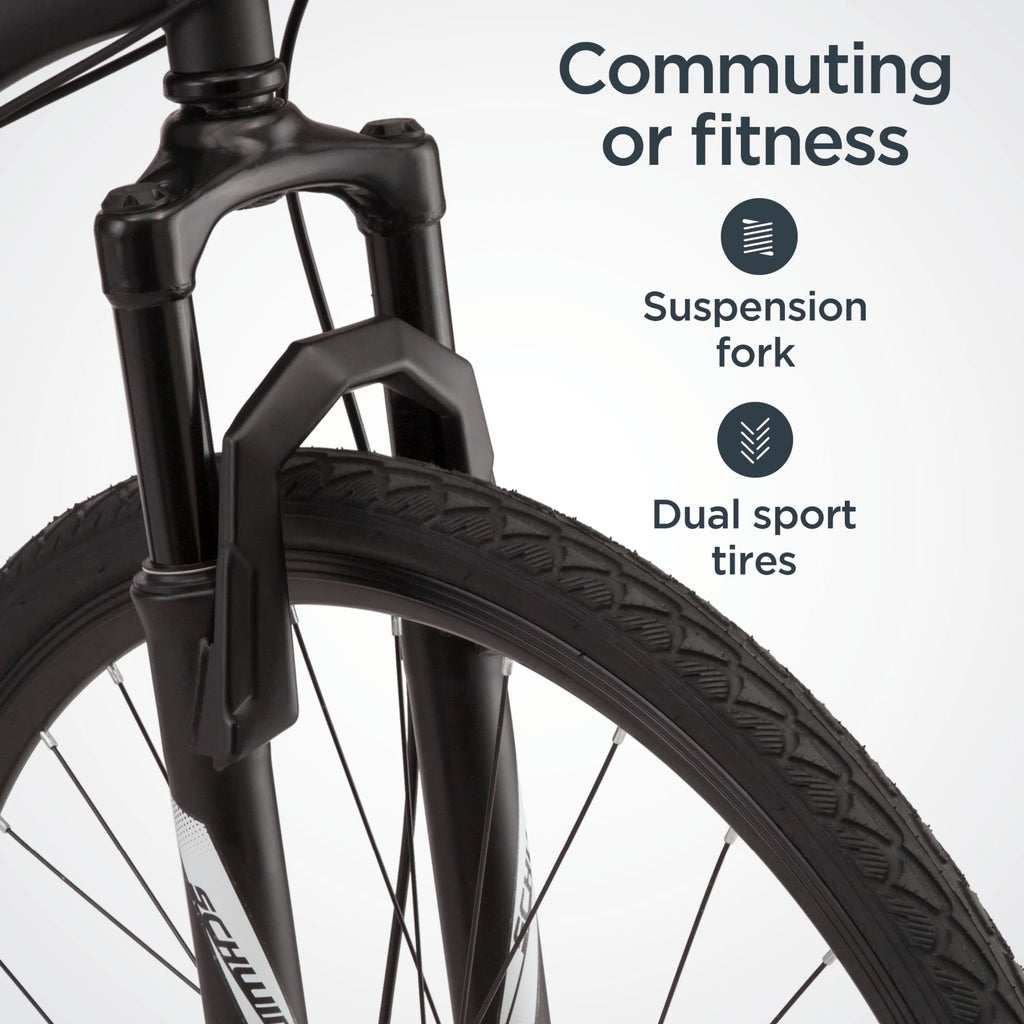 Black 21 Speed Hybrid Bike S494
