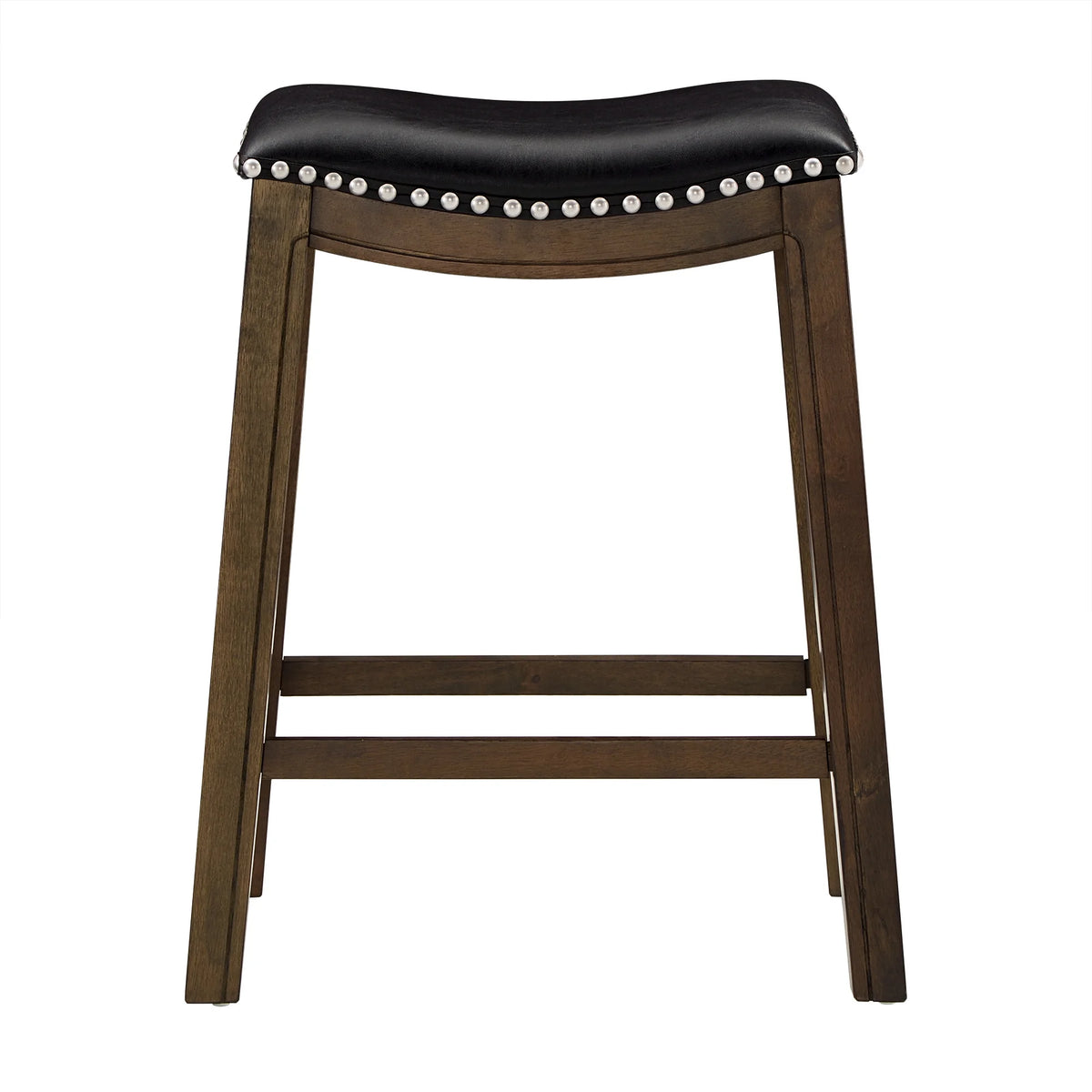 Black Faux Leather Backless Counter Height Stool M270173