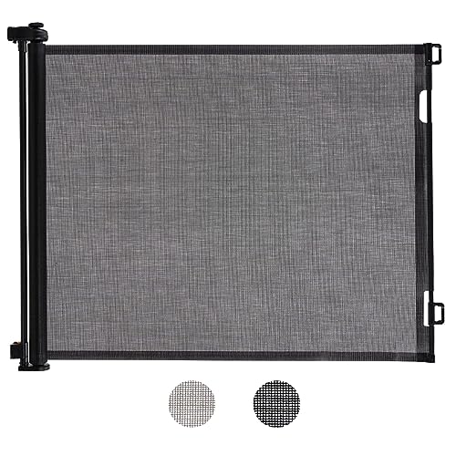 Grey Retractable Mesh Baby Gate, 41" Extra Tall, 55" Wide E1158