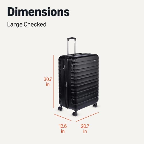 30" Black Hardside Expandable Luggage with Wheels M4942