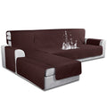 Large/Chocolate Waterproof L Shaped Sofa Covers 3pcs W70842