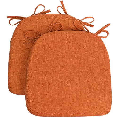 Beige D-Shaped Seat Cushions with Removable Washable Cover, Set of 4 B1586