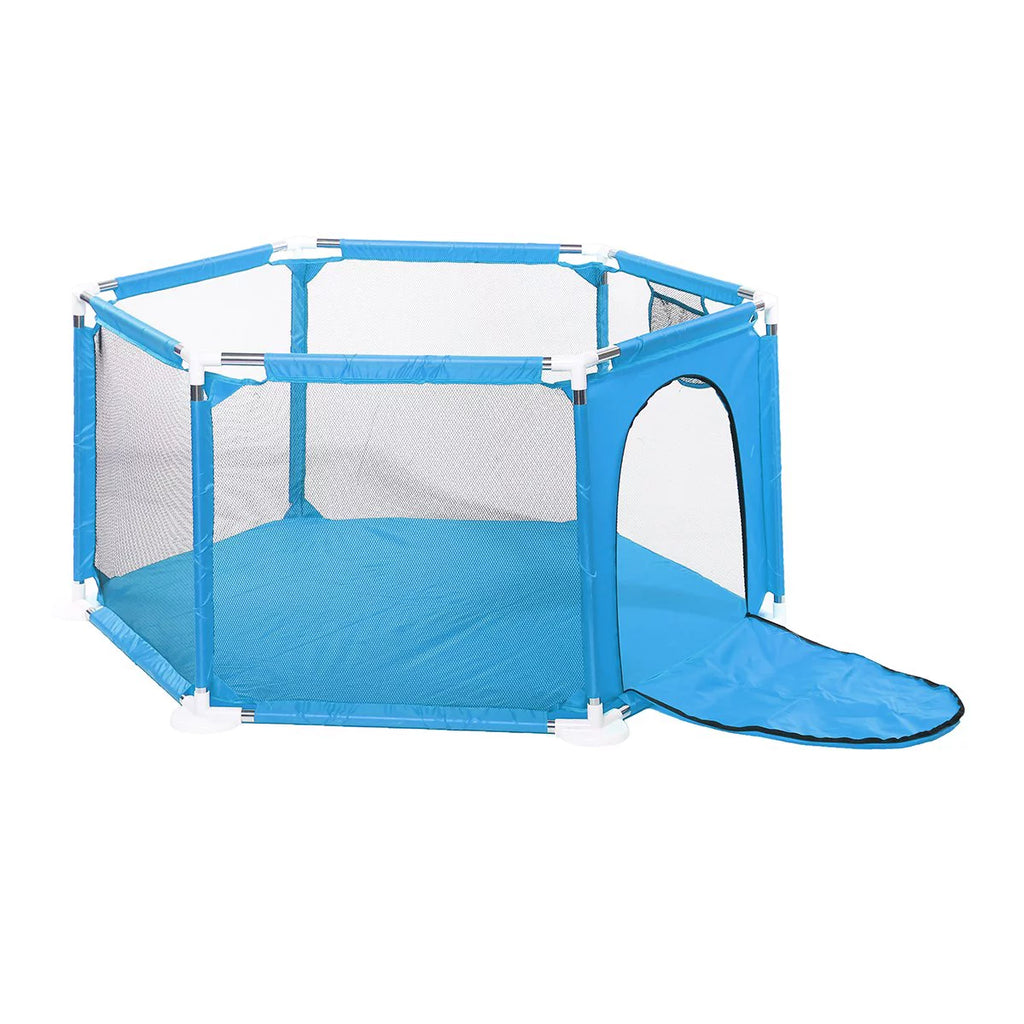 Blue 6-Panel Baby Playpen Z3298