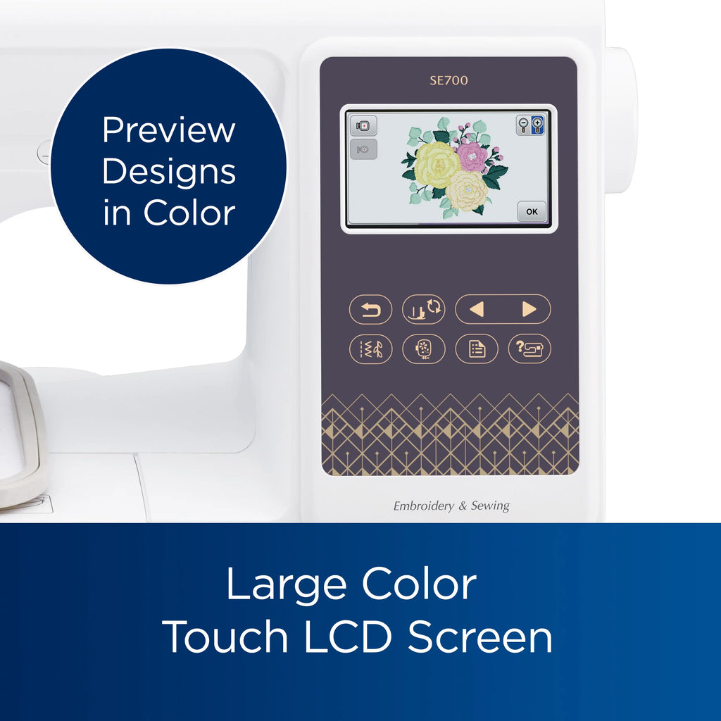 Computerized Sewing & Embroidery Machine with Built-in Designs & Wireless Connectivity L658622