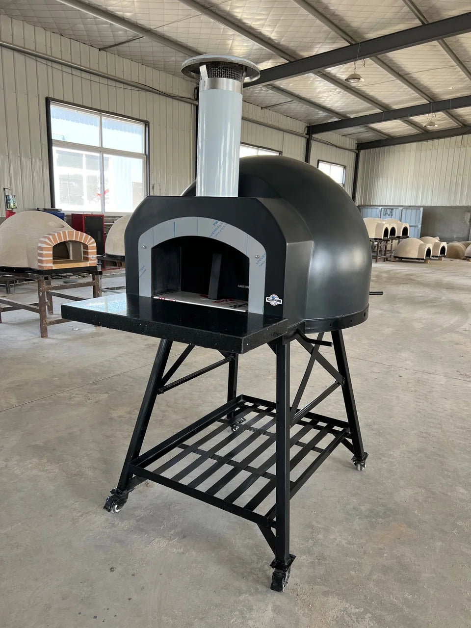 Black Wood Fired Outdoor Pizza Oven O91038