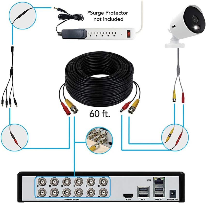 8 Wired 4K Ultra HD Indoor/Outdoor Security Camera System with 2TB Hard Drive L636