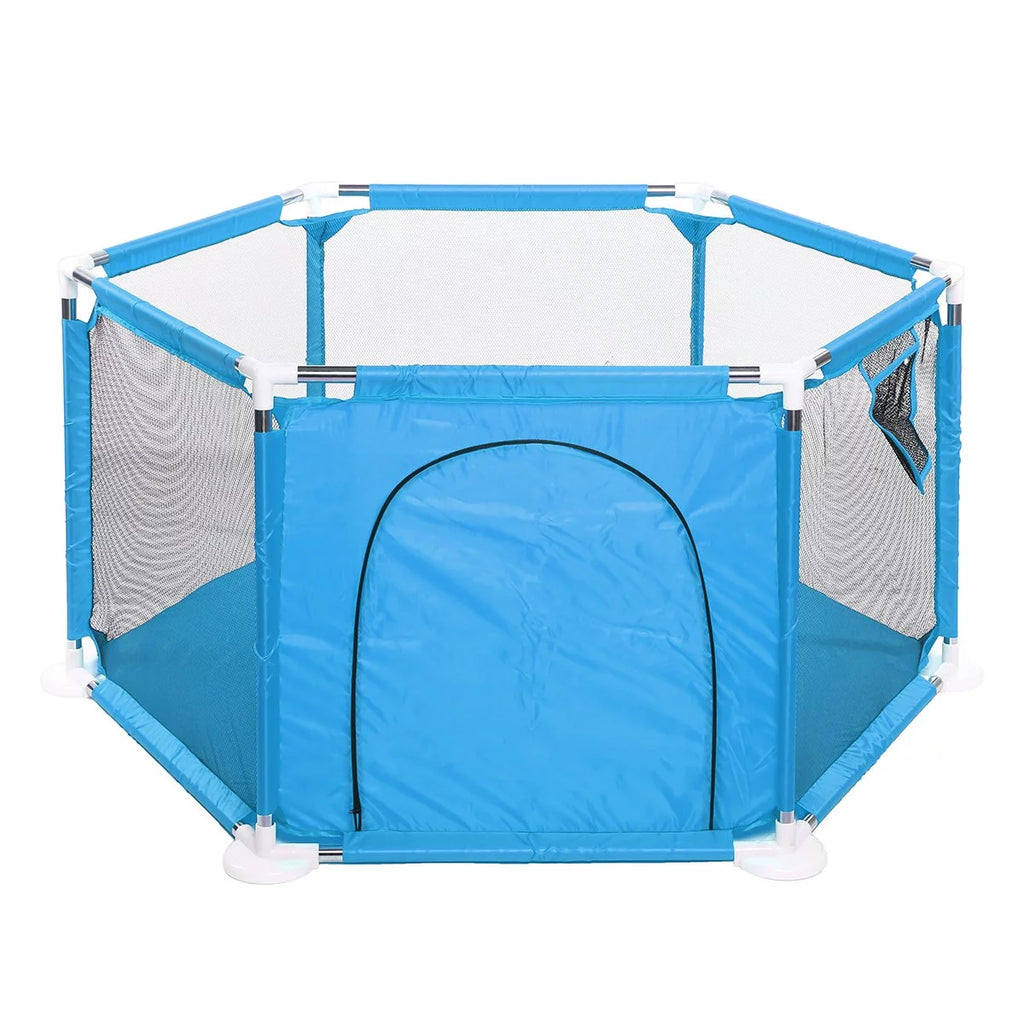 Blue 6-Panel Baby Playpen Z3298