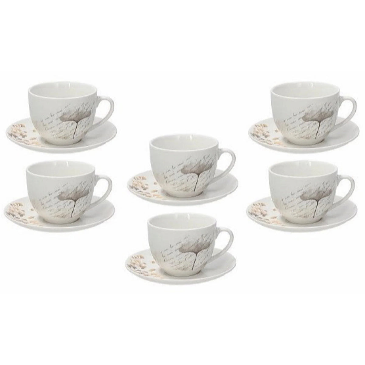 Tea Cup & Saucer Set 6 V602