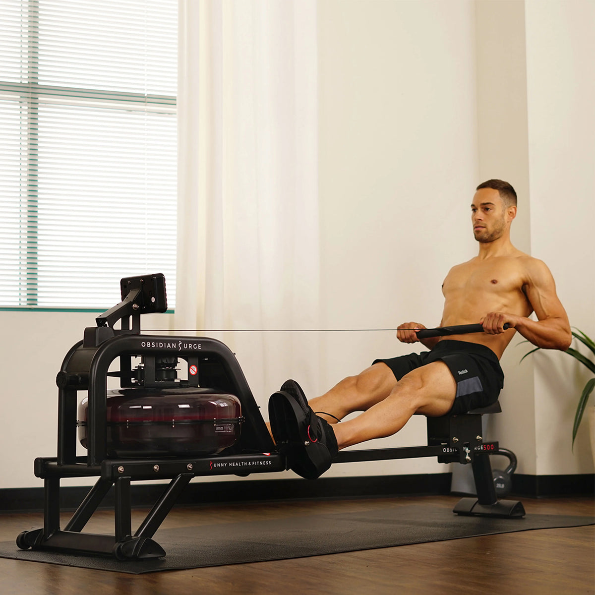 Water Rowing Machine with LCD Monitor U693