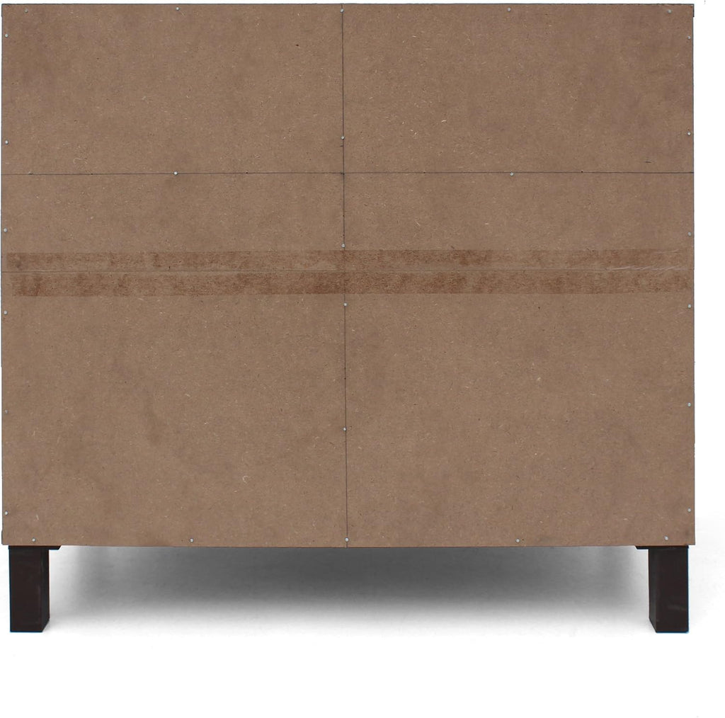 2-Shelf Faux Wood Cabinet, Walnut / Brown U8971
