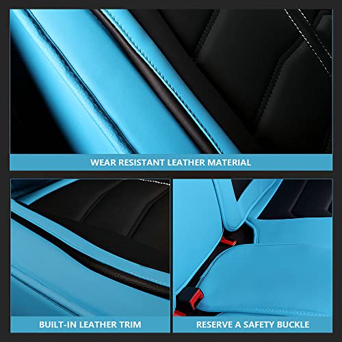 Black Red Waterproof Leather Car Seat Cover H739