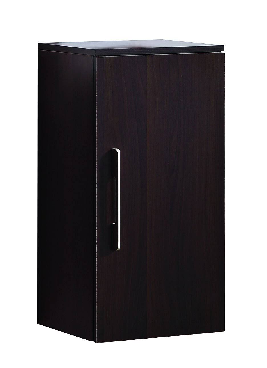Walnut Finish Wall Mounted Cabinet with Shelf S3220