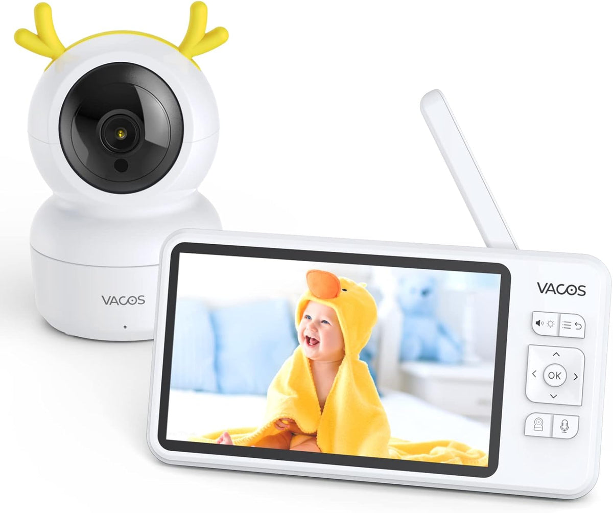 Baby Monitor with Camera and Audio, 720P 5 HD Display, Night Vision, 1000ft Range I794