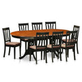 Black & Cherry 9 Piece Microfiber Dining Room Set P45585