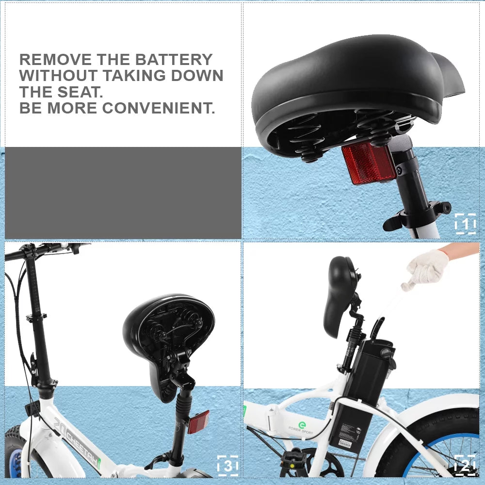 20 Fat Tire Folding Electric Bike 500W 36V M1862