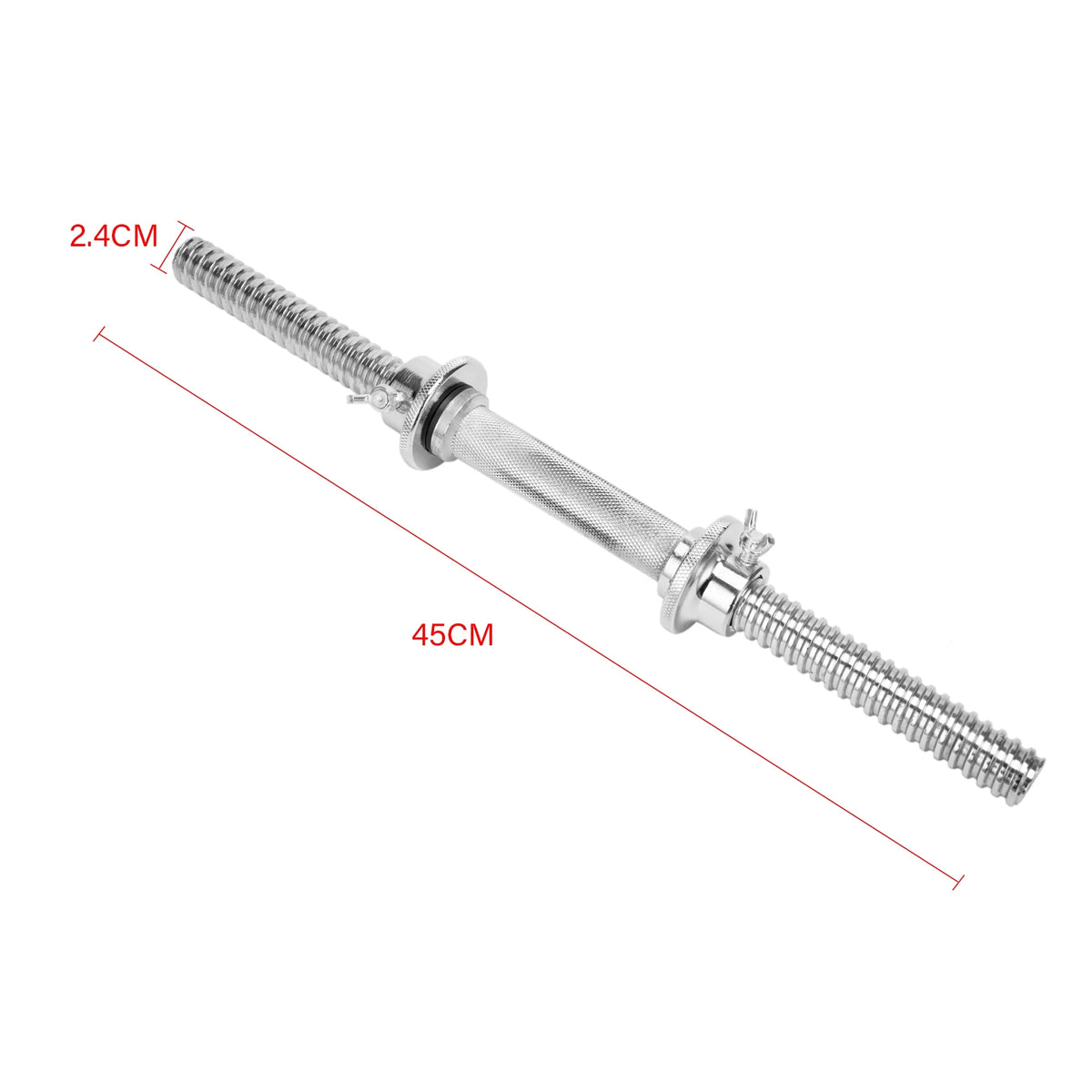 17.7 Inch Solid Steel Adjustable Dumbbell Handle Bar C1136