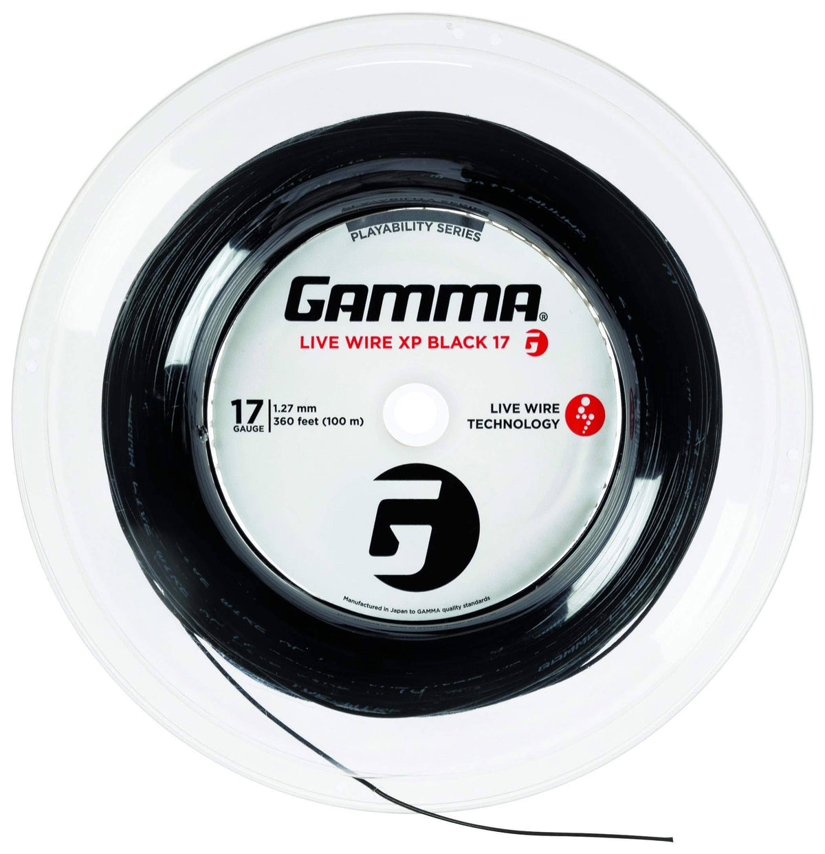 Black 17g Tennis String Reel C22946