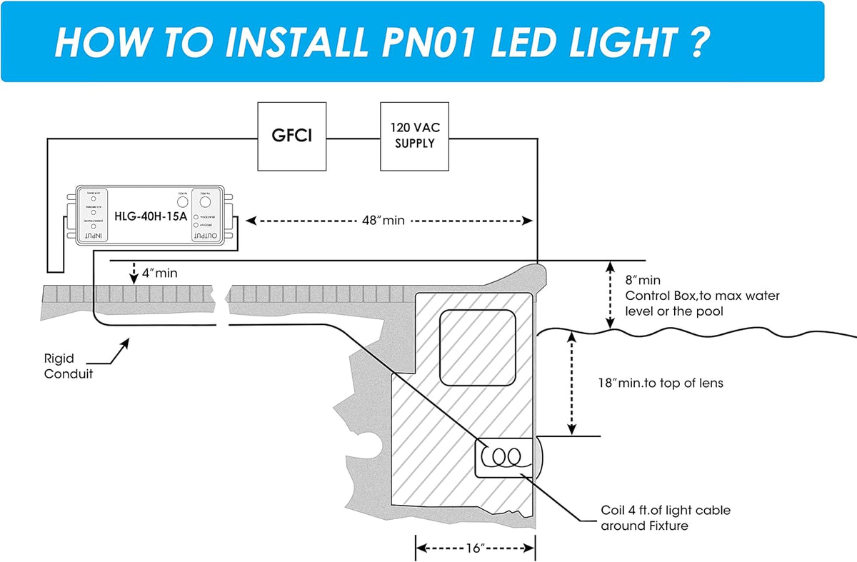 10 Inch 35W 3000lm 6500k Cool White LED Inground Pool Light Q463173
