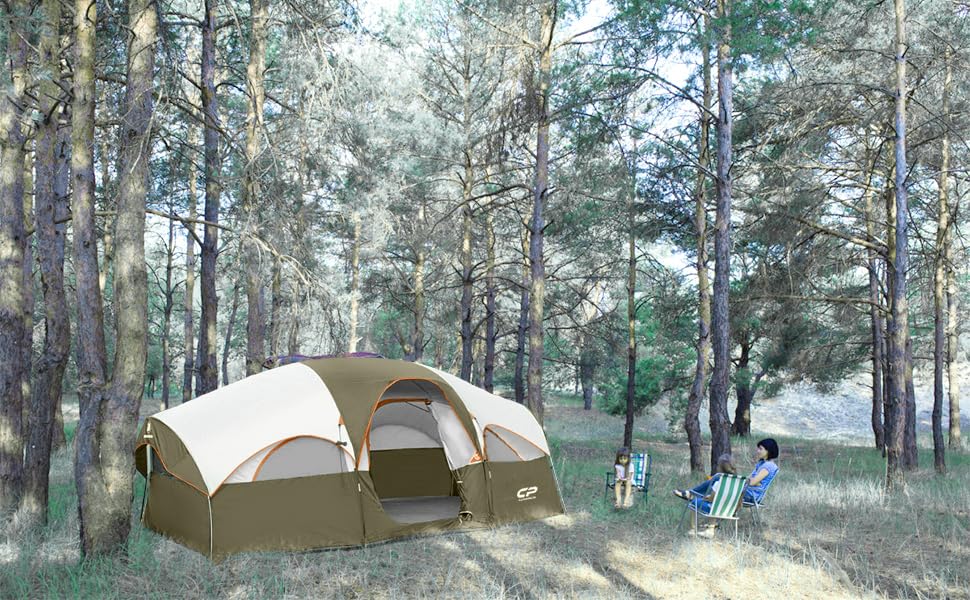 8 Person Camping Tent with Carry Bag J180164