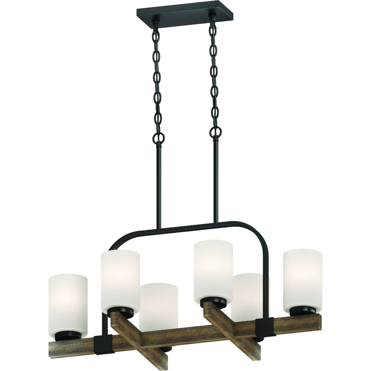 6 Light Pillar Candle Chandelier W347684