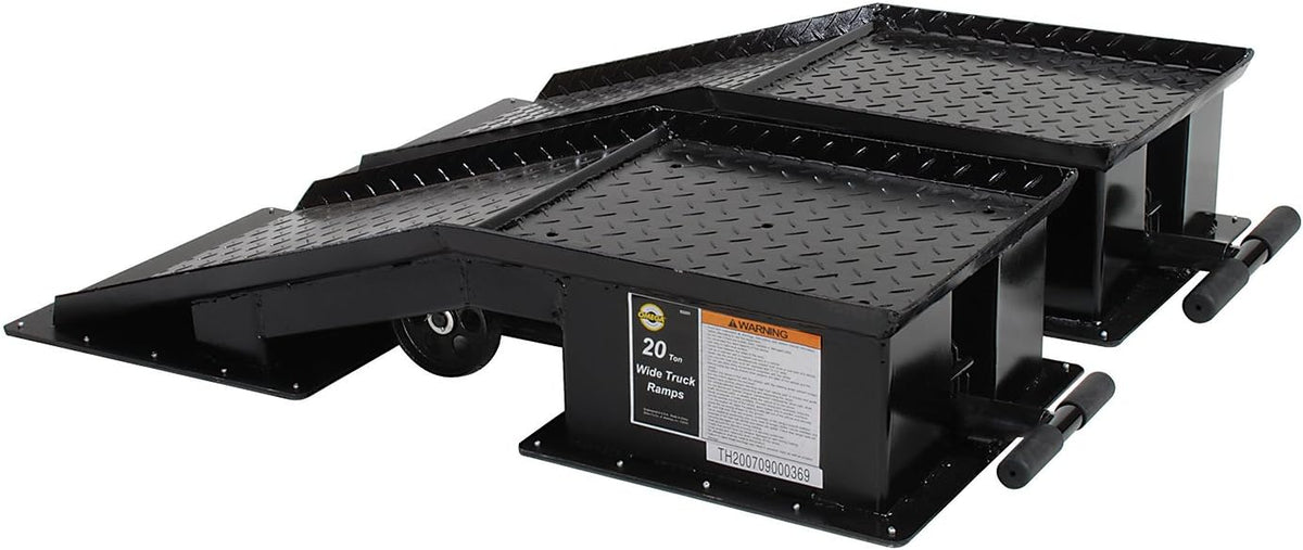 Black Wide Truck Ramp - 20 Ton Capacity J761853