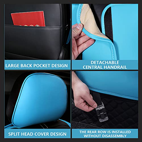 Black Red Waterproof Leather Car Seat Cover H739