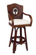 Swivel Rattan & Wicker Barstool X9631