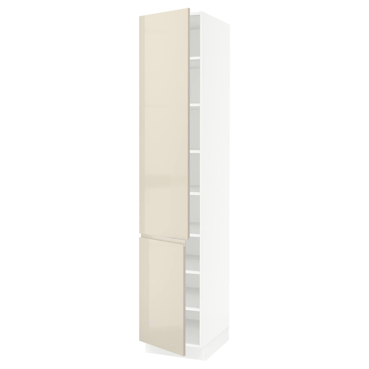 White High Cabinet with shelves and 2 Doors B833262