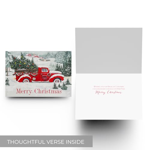 16 Boxed Snowy Cardinal Wreath Holiday Cards With Silver Foil Lined Envelopes T23801