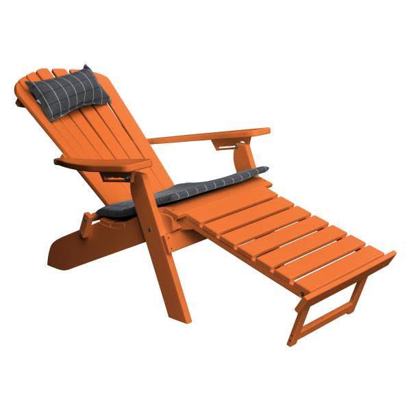 Folding Reclining Adirondack Chair with Ottoman V5735