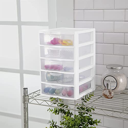 White 5 Drawer Desktop Storage Unit, 12-Pack Q604050