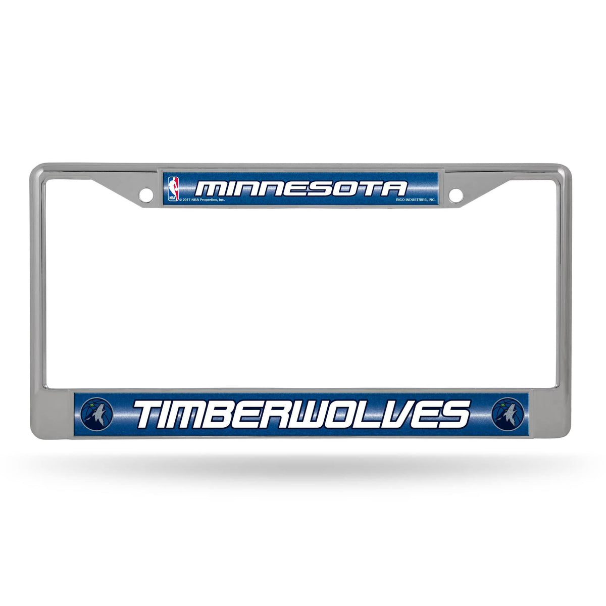 Silver and Blue NBA Minnesota Timberwolves License Plate Cover K23997