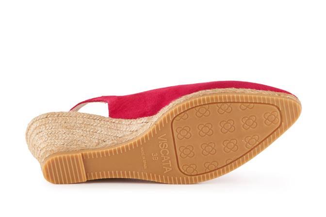 Suede Slingback Buckle Wedges Z6484