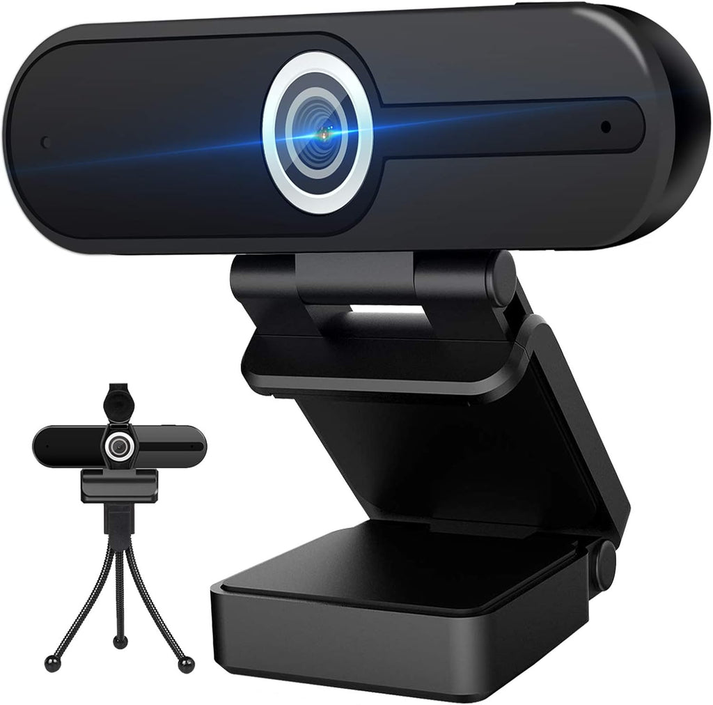 4K Webcam with Microphone 8MP USB 1080P Privacy Cover Mini Tripod Pack of 2 X182