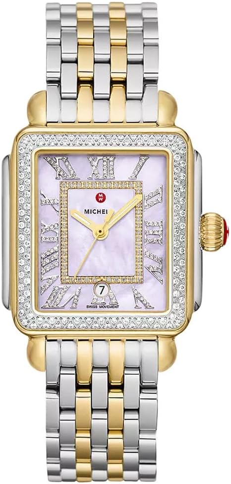 Two-Tone Steel Rectangle Womens Watch E7445