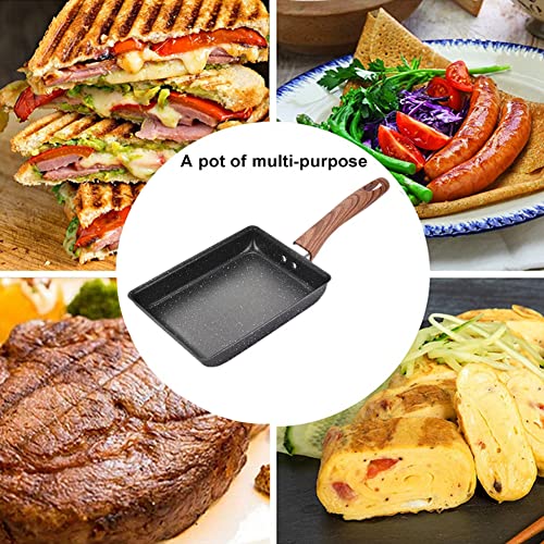 Nonstick Square Frying Pan 6.3 x 7.8 inch Black O71290