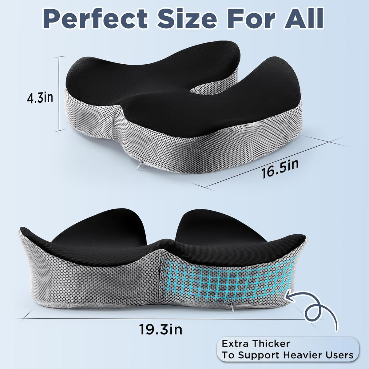 Thick Memory Foam Seat Cushion with extra replacement cushion cover Y990196