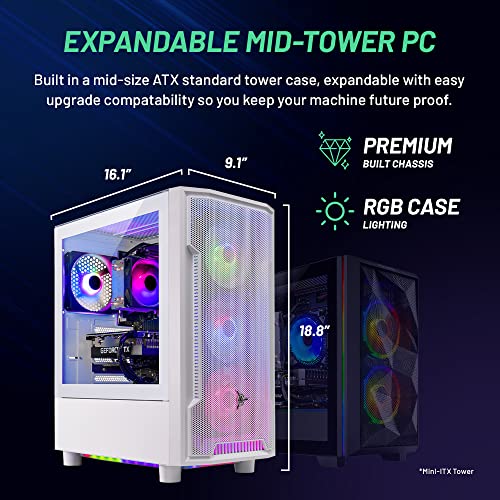 Gaming PC Desktop, Intel i5 13400F 2.5 GHz, RTX 4060 8GB, 2TB SSD, 32GB DDR5 RAM, Win 11 Home F723