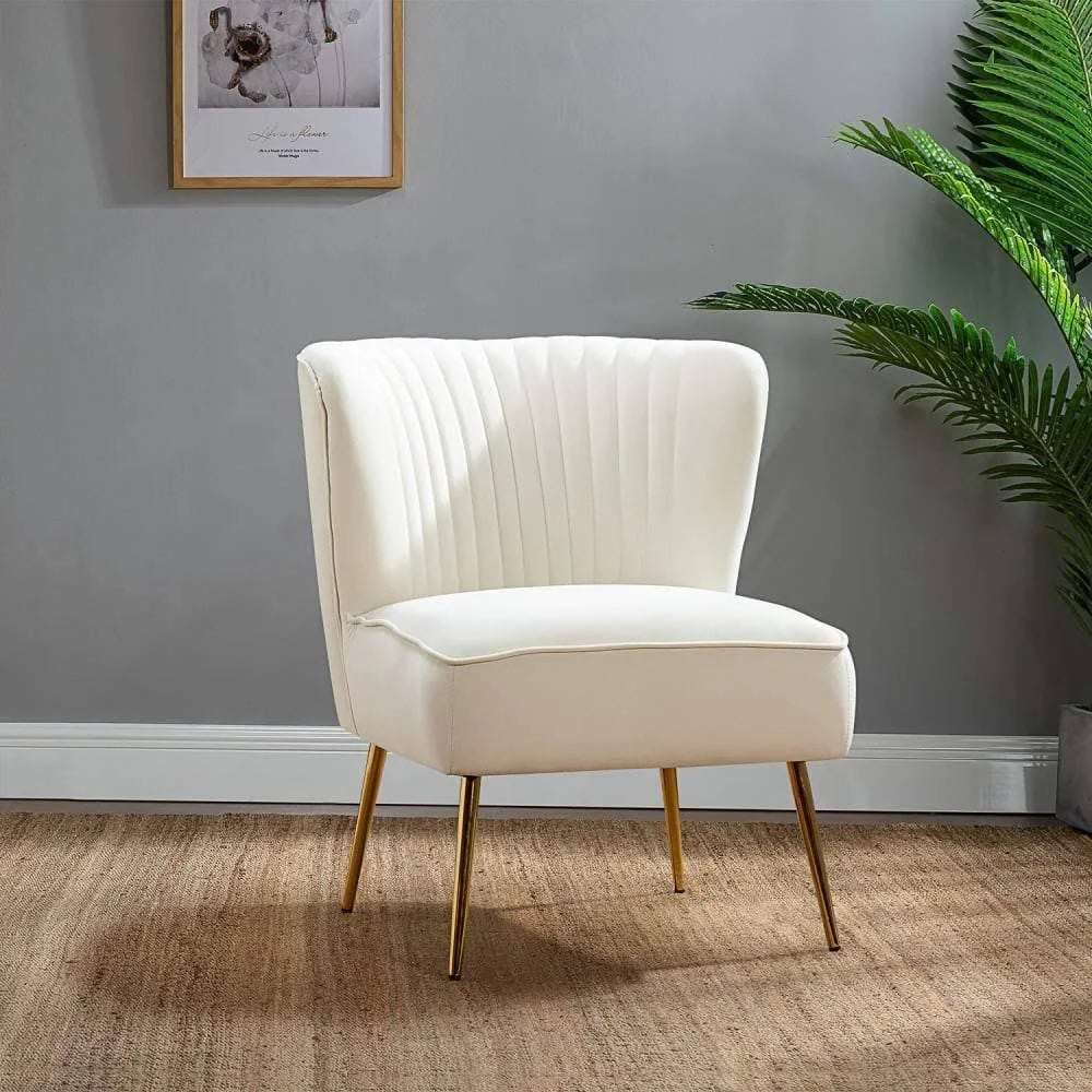 Fuchsia Gold Legs Velvet Side Chair J9203