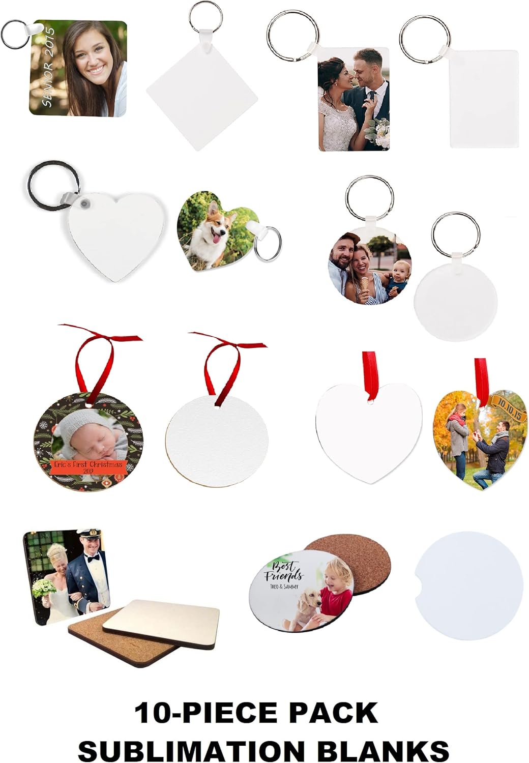 White Sublimation Printer Starter Bundle with Inks, Paper, Tapes, Blanks Pack & Dust Cover D909