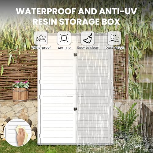 64 Cu.Ft Outdoor Resin Storage Cabinet Z1228
