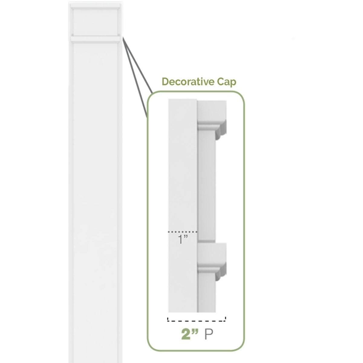 PVC Pilaster with Capital & Base (Pair) B260