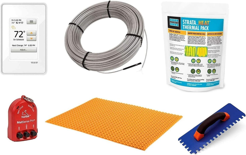 11 Square Feet Floor Heating Kit with Programmable Thermostat Y901