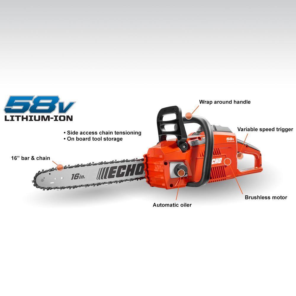 16 in Cordless Chainsaw with Battery and Charger D6498