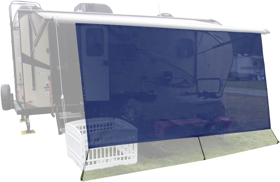 Black Mesh RV Awning Sunshade Screen M33752